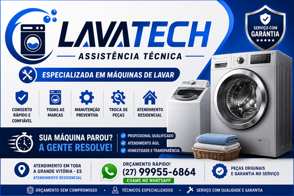 LAVATECH ASSISTÊNCIA TÉCNICA EM MÁQUINAS DE LAVAR
